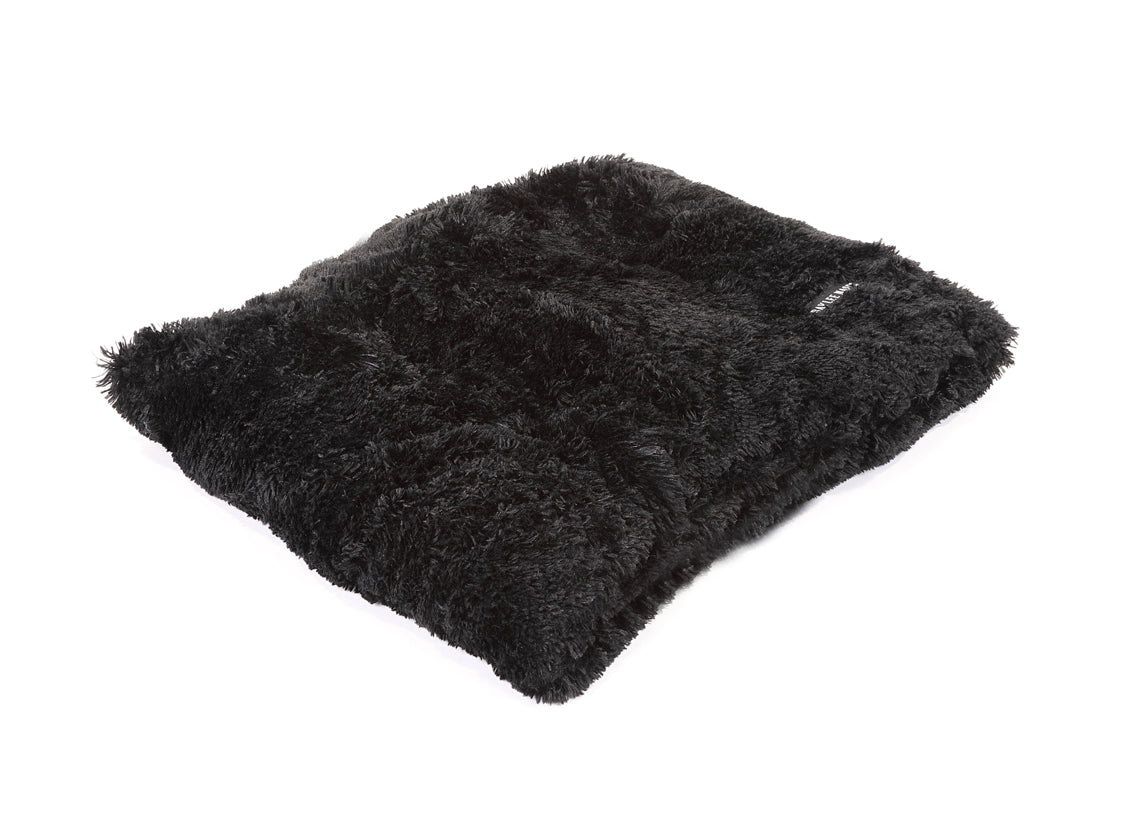 Black shop shag pillow